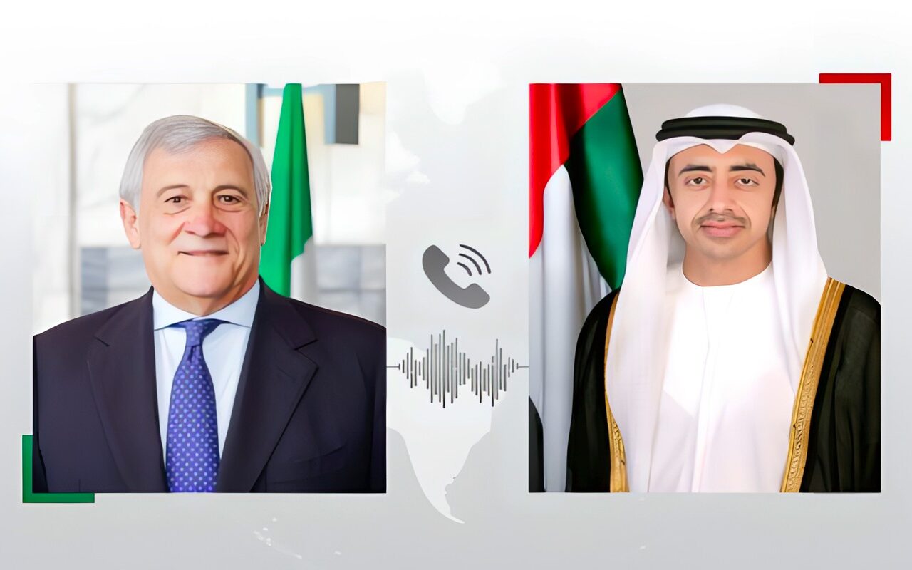 وزير الخارجية الإماراتي ونظيره الإيطالي يبحثان تعزيز الشراكة الاستراتيجية والتطورات الإقليمية والدولية