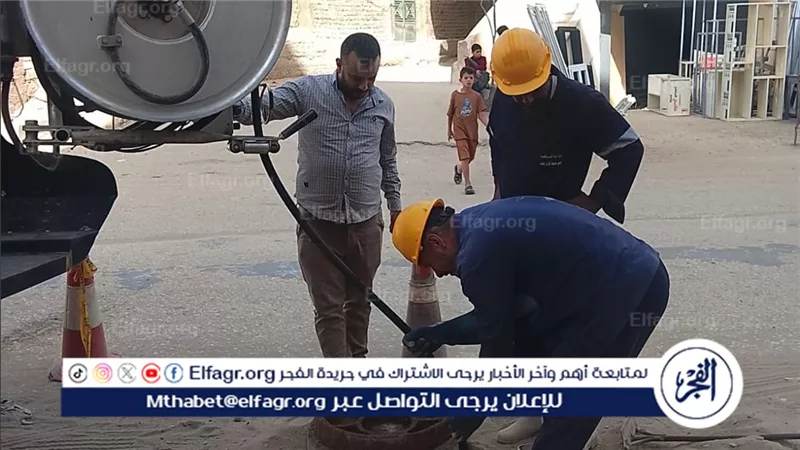 مياه أسيوط: تطهير شبكات الصرف الصحي بحى شرق وغرب