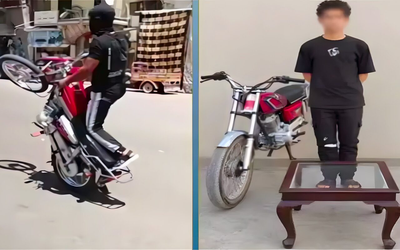 استعراض قاتل في شوارع الشرقية، سقوط قائد دراجة نارية عرض حياة المواطنين للخطر (فيديو)