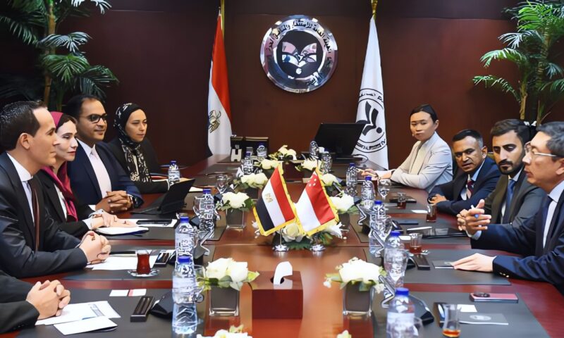 هيئة الاستثمار تبحث مع شركة سنغافورية فرص التوسع في السوق المصرية