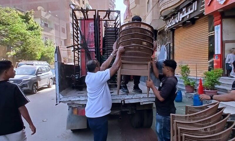 حملة مكبرة لرفع الإشغالات بشارع المنشية ورفع 98 حالة تعد في الهرم