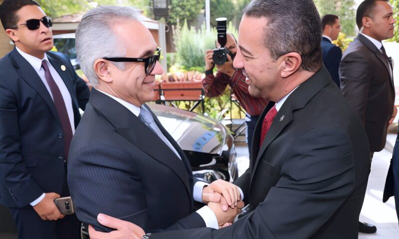 محافظ المنوفية يستقبل وزير العدل قبل افتتاح الشهر العقاري ووضع حجر أساس نادي القضاة