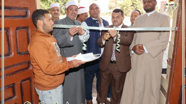 رئيس مركز بني سويف يفتتح مسجد عزبة إسلام بالكوم الأحمر