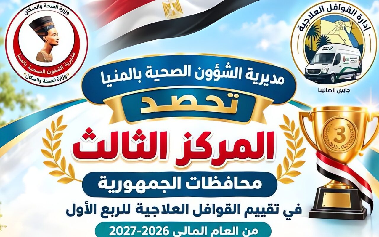 صحة المنيا تحصد المركز الثالث على مستوى الجمهورية في تقييم القوافل العلاجية