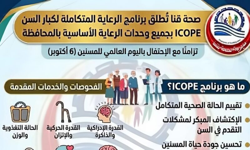 صحة قنا تُطلق برنامج رعاية متكاملة لكبار السن بجميع الوحدات