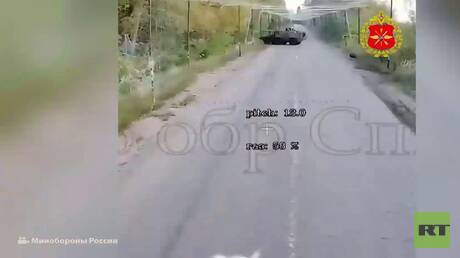 الطائرات المسيرة الروسية تستهدف ناقلة جنود مدرعة إيطالية الصنع من طراز “بوما”