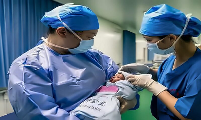 امرأة صينية تضع مولودها في الستين من العمر