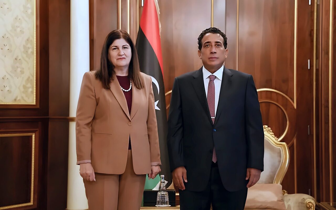 في لقائه مع وزيرة خارجية فلسطين … المنفي يؤكد دعم ليبيا لحقوق الشعب الفلسطيني