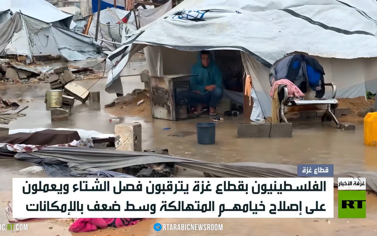 قطاع غزة.. خيم متهالكة لمواجهة الشتاء