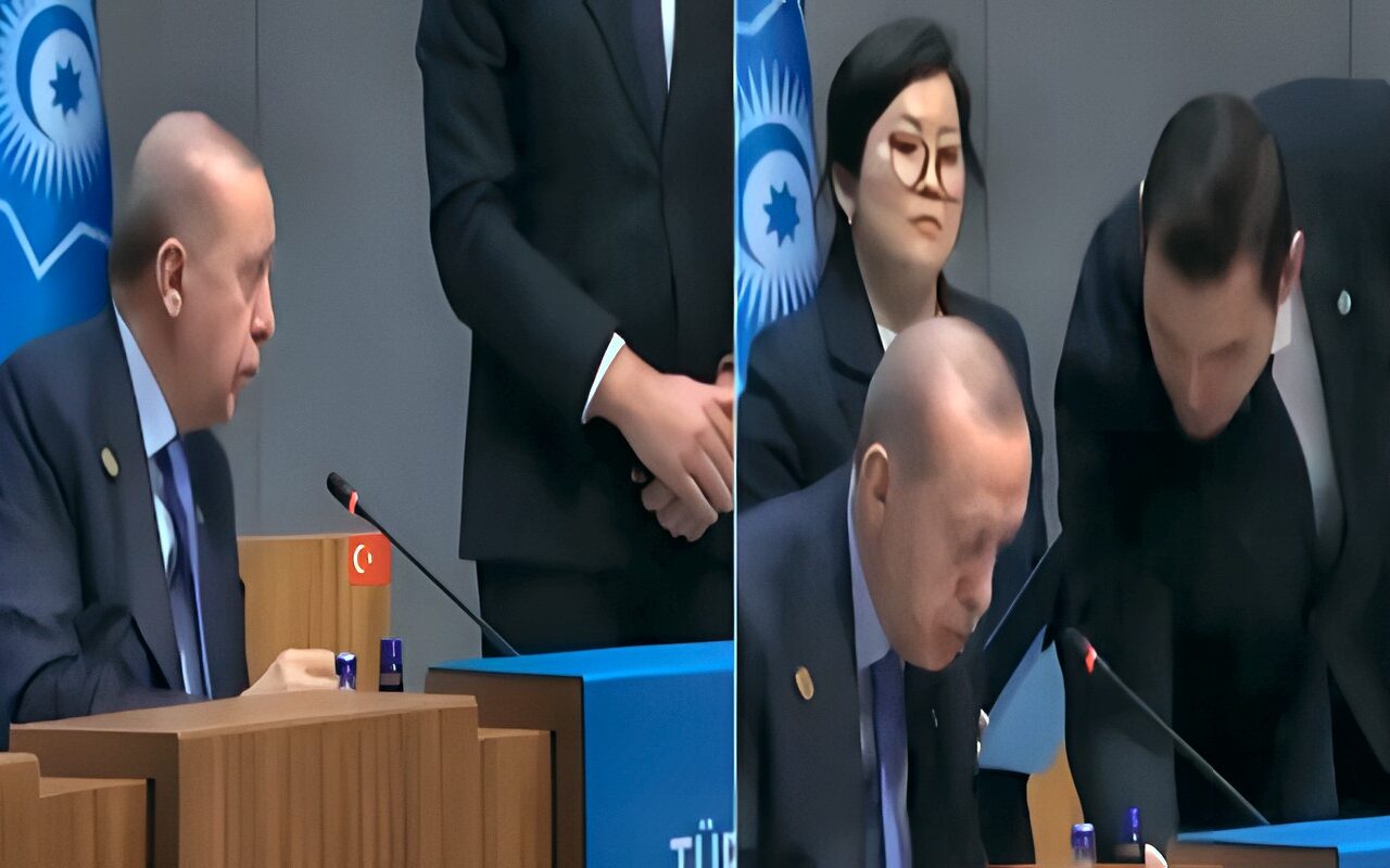 أردوغان يتعرض لموقف عفوي طريف خلال توقيع اتفاقية مع كازاخستان (فيديو)