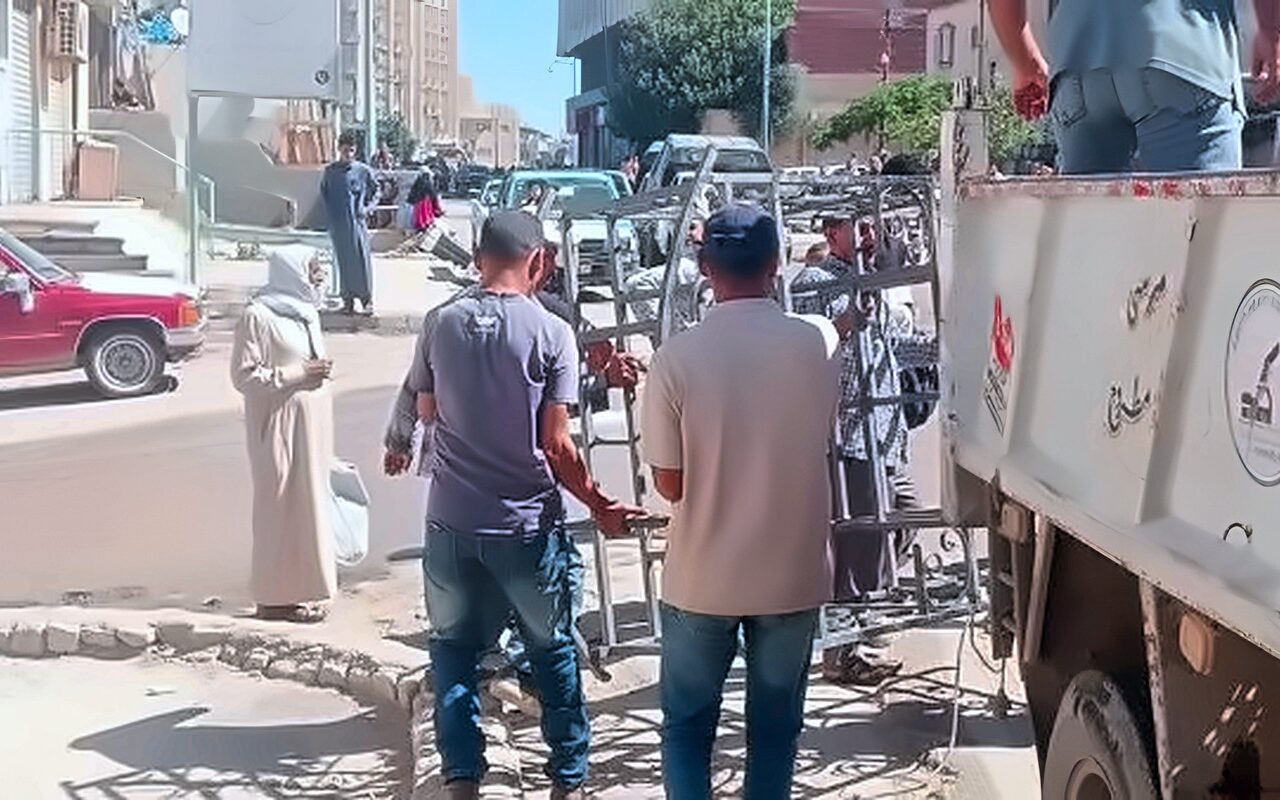 حملة مكبرة لرفع الإشغالات المخالفة بسوق المستعمل بمرسي مطروح