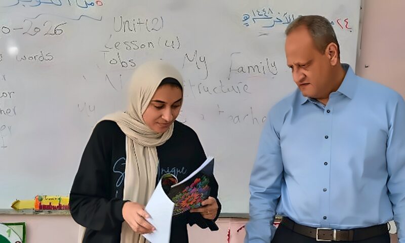 بدوي يتابع إجراء التقييمات ويشيد بانضباط العملية التعليمية فى بورسعيد