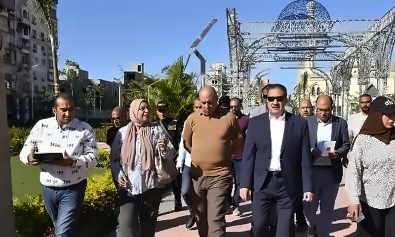 محافظ بورسعيد يتابع أعمال تطوير حديقة الأمل بحي المناخ