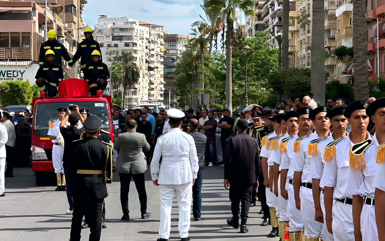 بورسعيد تشيع جثمان النقيب أحمد النشار في جنازة عسكرية