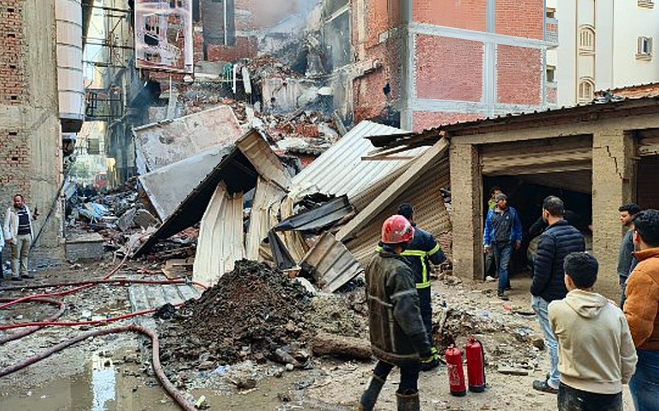 انهيار منزلين بشارع الخليج في حدائق القبة.. واستنفار أمني بموقع الحادث