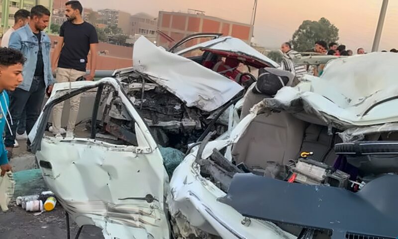مصرع 2 وإصابة 11 آخرين في حادث مروع على الطريق الزراعي بالقليوبية