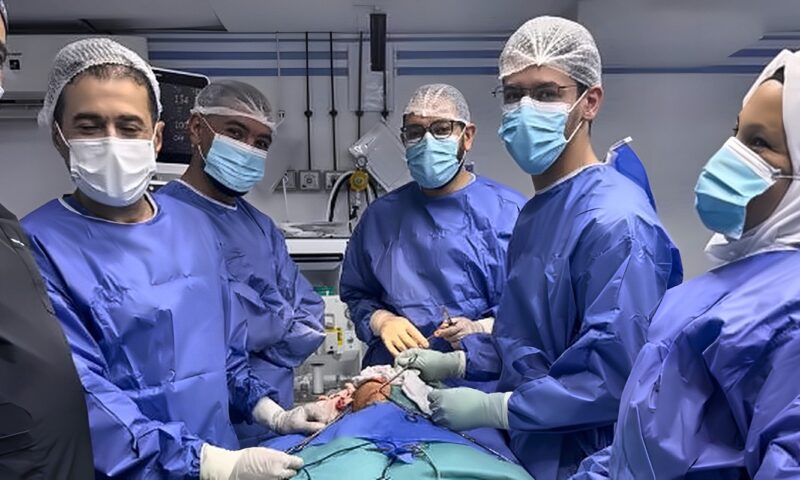 فريق جراحي ينقذ حياة طفلة عمرها 3 أشهر باستئصال ورم بالمخ بمستشفي المحلة العام