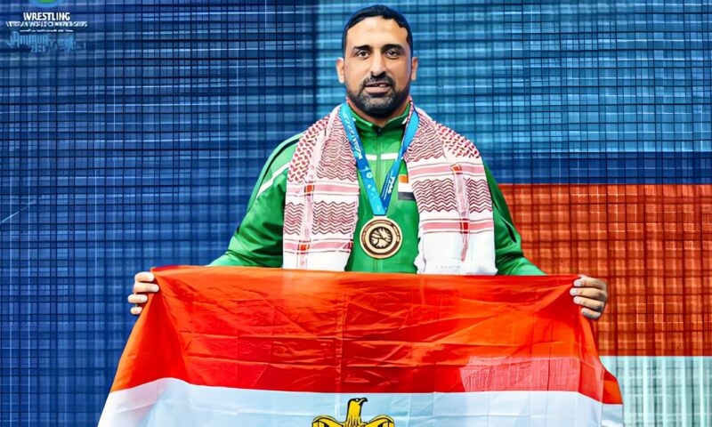 بعد حصده برونزية العالم في المصارعة.. ماضي: تمنيت التكريم من وزير الشباب