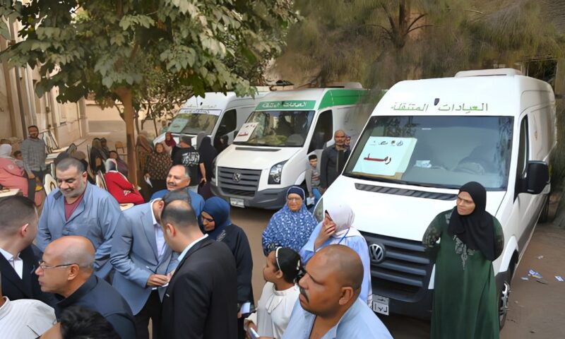 محافظ الغربية يتفقد أكبر قافلة طبية بقرية محلة روح بطنطا