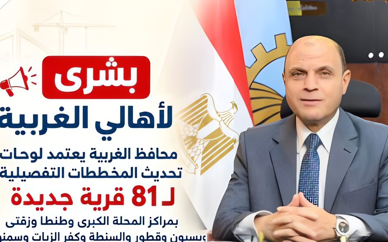 الغربية تنتهي من تحديث المخططات التفصيلية لـ321 قرية.. وتراخيص البناء على الطريق