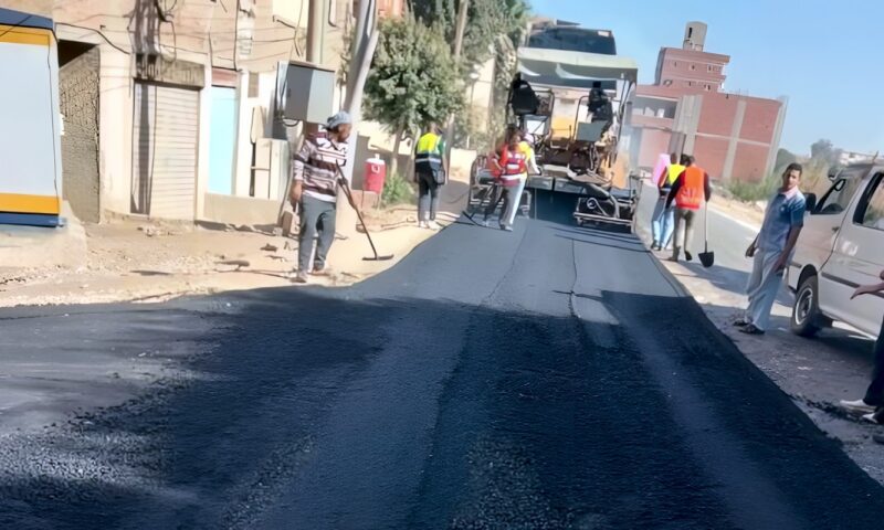 الغربية.. بدء تنفيذ الطبقة الرابطة بطريق السنطة البلد بطول 1.5 كم