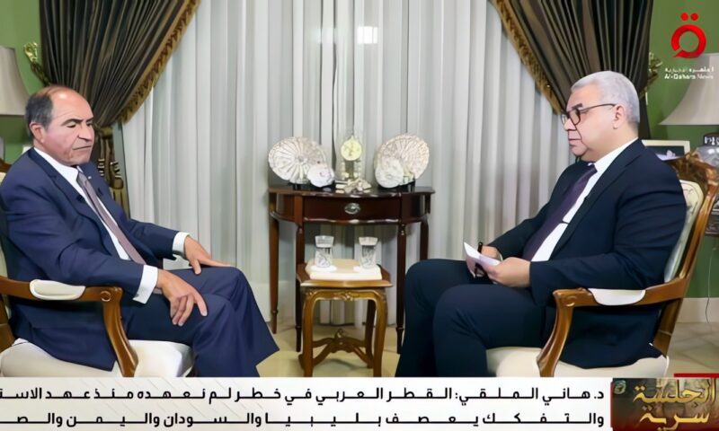 هاني الملقي: ضعف الدول العربية وتفككها يجعلانها عرضة للأخطار.. وعلينا بناء أرضية مشتركة