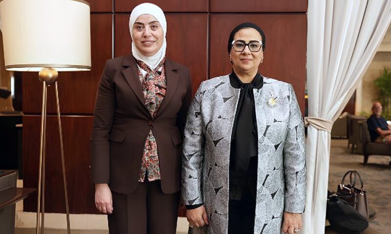 المستشارة أمل عمار تلتقي وزيرة التنمية الاجتماعية الأردنية لبحث تعزيز التعاون الثنائي في مجالات تمكين المرأة
