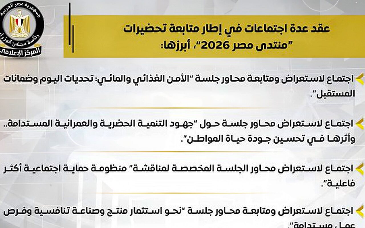 بالإنفوجراف.. أبرز أنشطة رئيس مجلس الوزراء في أسبوع