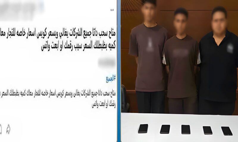 يتزعمها موظف بشركة للإتصالات.. القبض على عصابة تسرب بيانات العملاء