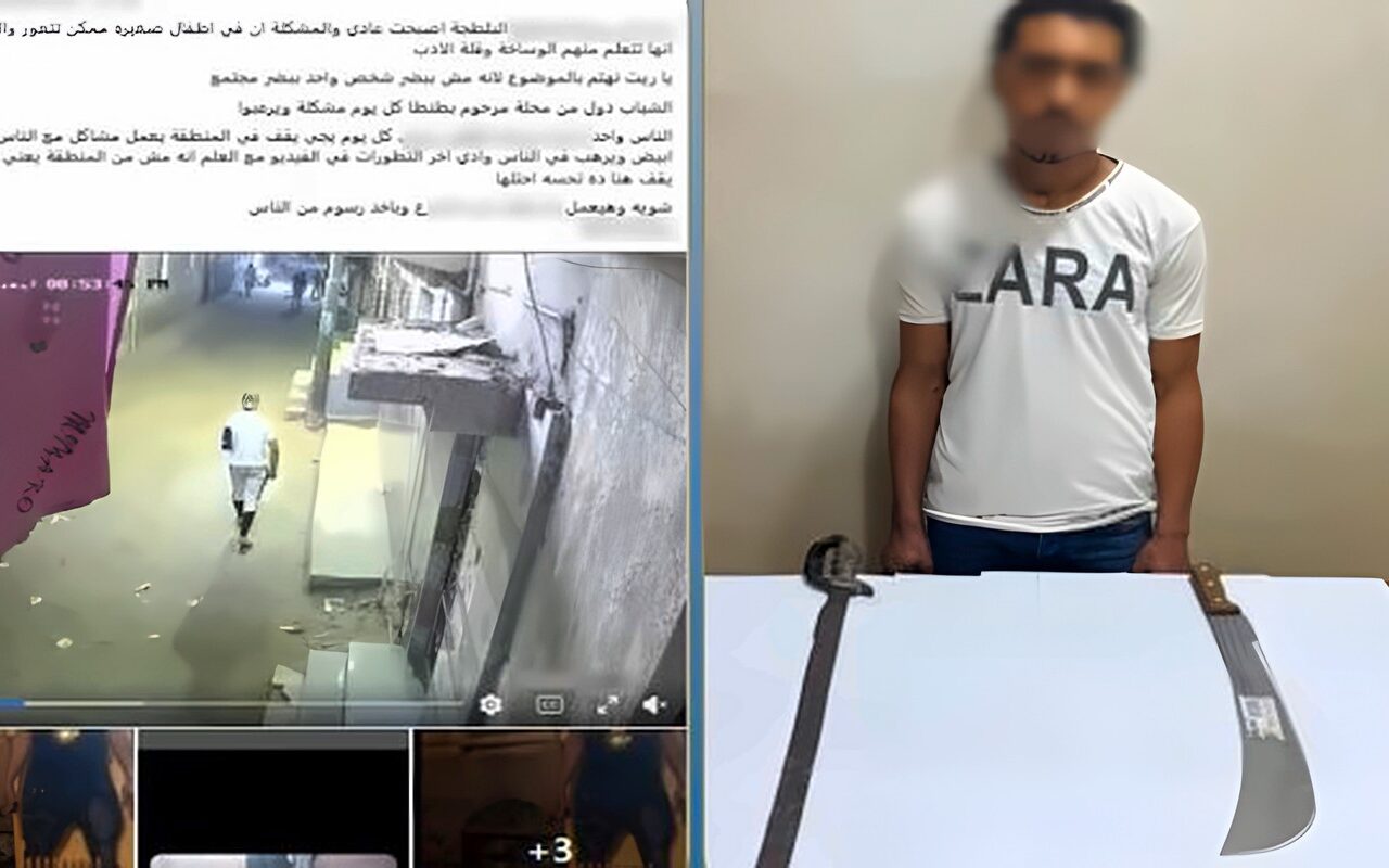 بحوزته أسلحة بيضاء.. القبض على بلطجى روع المواطنين بطنطا
