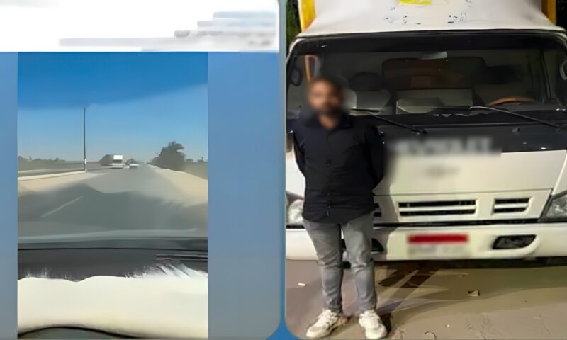 ماشى عكس .. القبض على قائد سيارة نقل بالمنيا