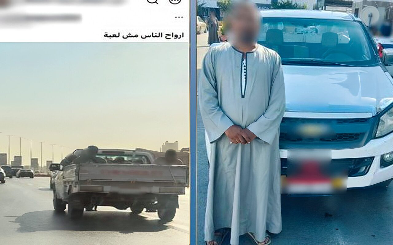 ركاب فى الصندوق.. القبض على سائق سيارة نقل بالقاهرة