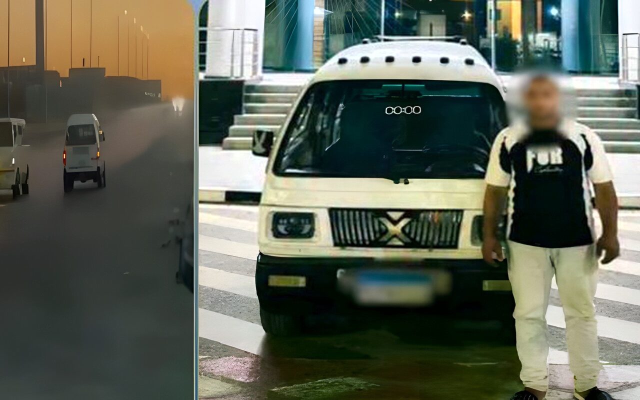 مشي عكس .. القبض على سائق سيارة فان بالجيزة