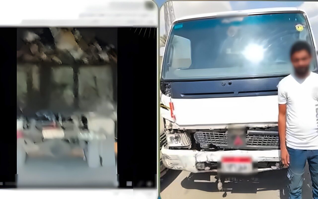 القمامة تتناثر على الطريق.. القبض على سائق سيارة نقل بالقاهرة