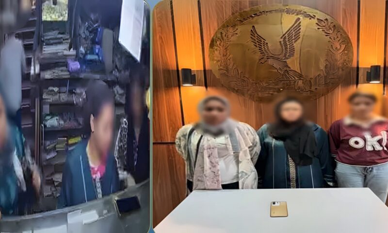 الكاميرا صورتهم .. ضبط 3 سيدات سرقوا هاتف محمول من داخل محل بالشرقية