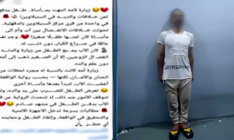 ضبط متهم بالتعدى على نجله بالضرب بالدقهلية