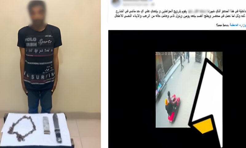 القبض على بلطجى هدد الأهالى بسلاح أبيض في الغربية