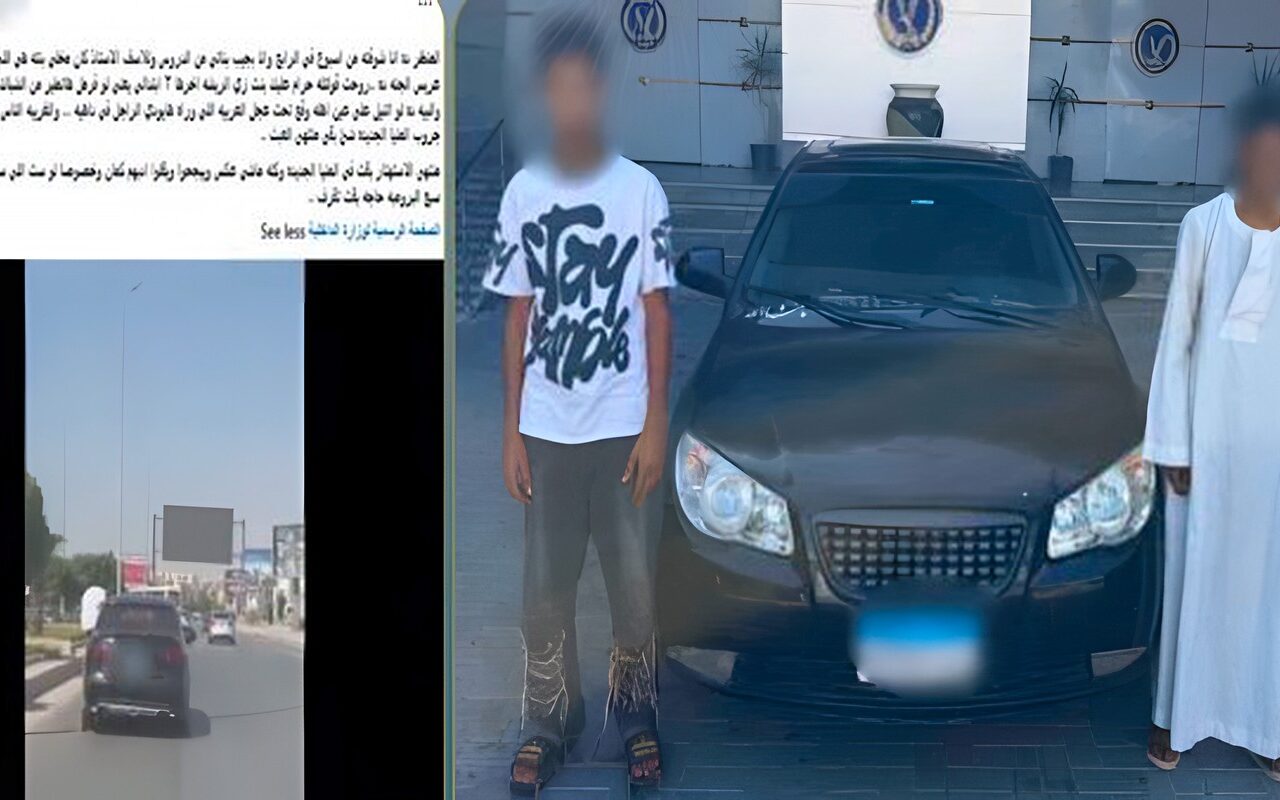 سمح لشخص بالجلوس على النافذة.. القبض على قائد سيارة بالمنيا