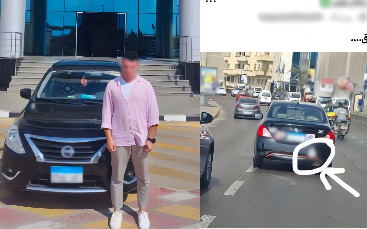القبض على شخص وضع ملصقاً خادشاً للحياء على سيارته بالإسكندرية
