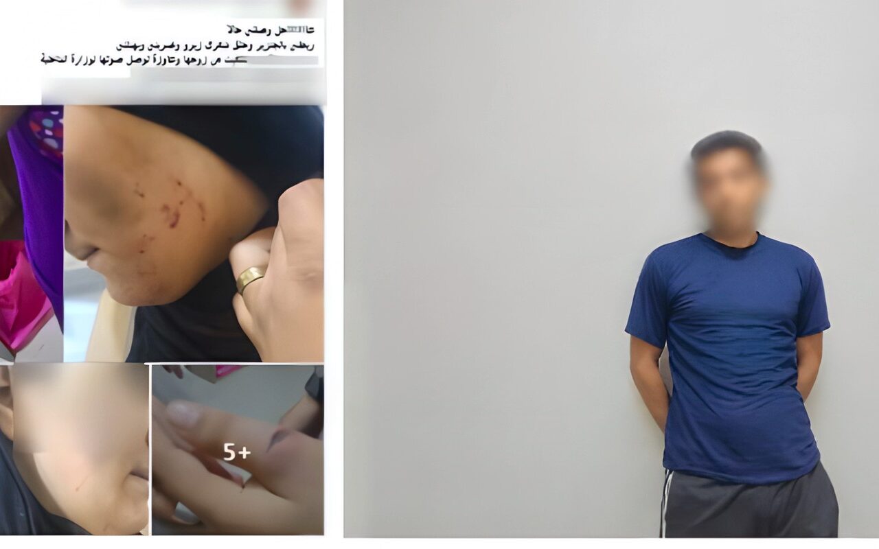 ضبط عامل كبل زوجته بجنزير حديدى وتعدى عليها بالضرب بالدقهلية