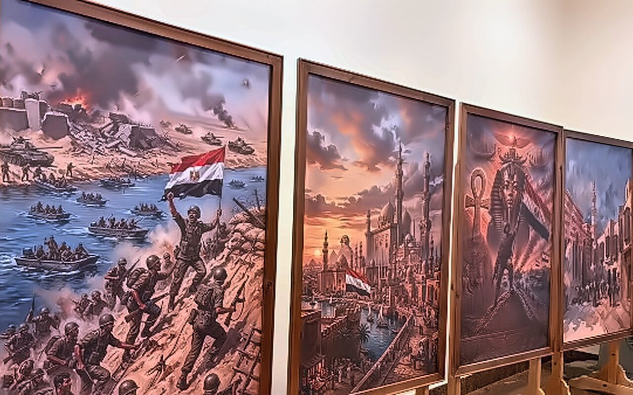 بجدارية 20 مترا و100 لوحة فنية.. الأزهر يختتم مشاركته في معرض الثقافات العسكرية ببانوراما أكتوبر