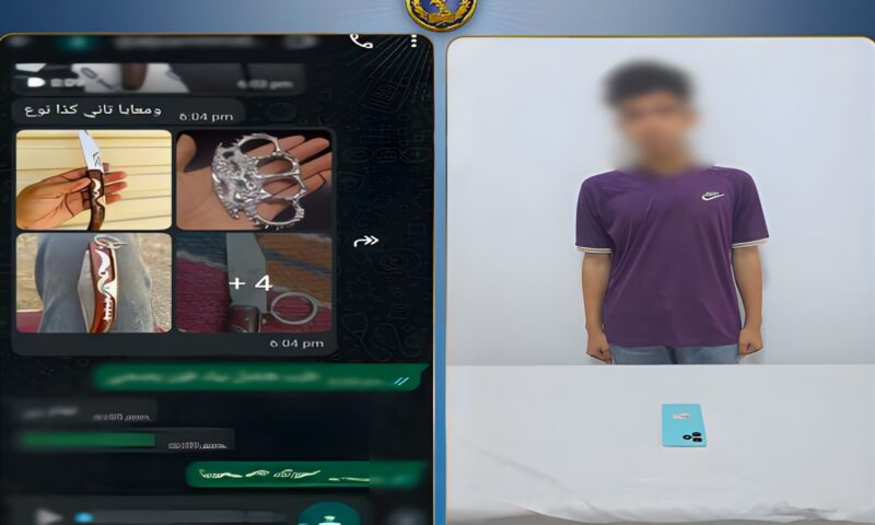 ضبط شخص يروج لبيع الأسلحة على الإنترنت