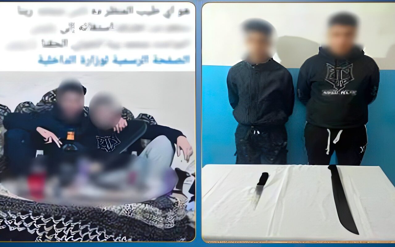 ضبط طالبين بالشرقية ظهرا في صورة يحملان أسلحة بيضاء ومواد كحولية