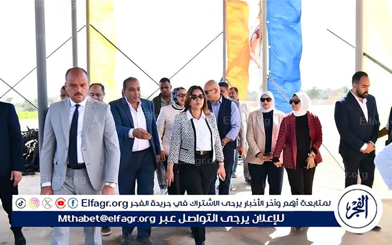 وزيرة التنمية المحلية والبيئة ومحافظ الوادي الجديد يتفقدان مصنع تدوير المخلفات الزراعية بالخارجة