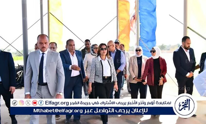 وزيرة التنمية المحلية والبيئة ومحافظ الوادي الجديد يتفقدان مصنع تدوير المخلفات الزراعية بالخارجة