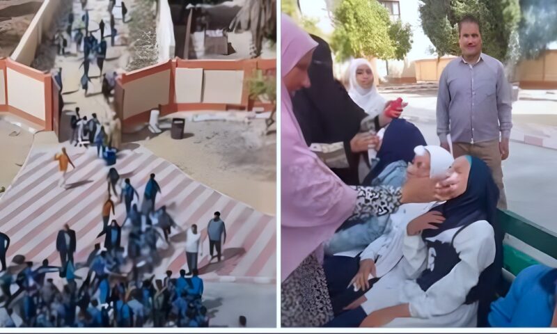 بمشاركة المعلمين والطلاب.. تدريب عملي على مواجهة الطوارئ داخل مدرسة بنوة الإعدادية بمركز طامية