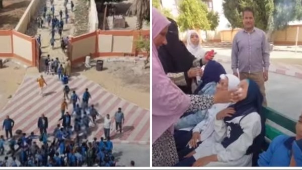 بمشاركة المعلمين والطلاب.. تدريب عملي على مواجهة الطوارئ داخل مدرسة بنوة الإعدادية بمركز طامية