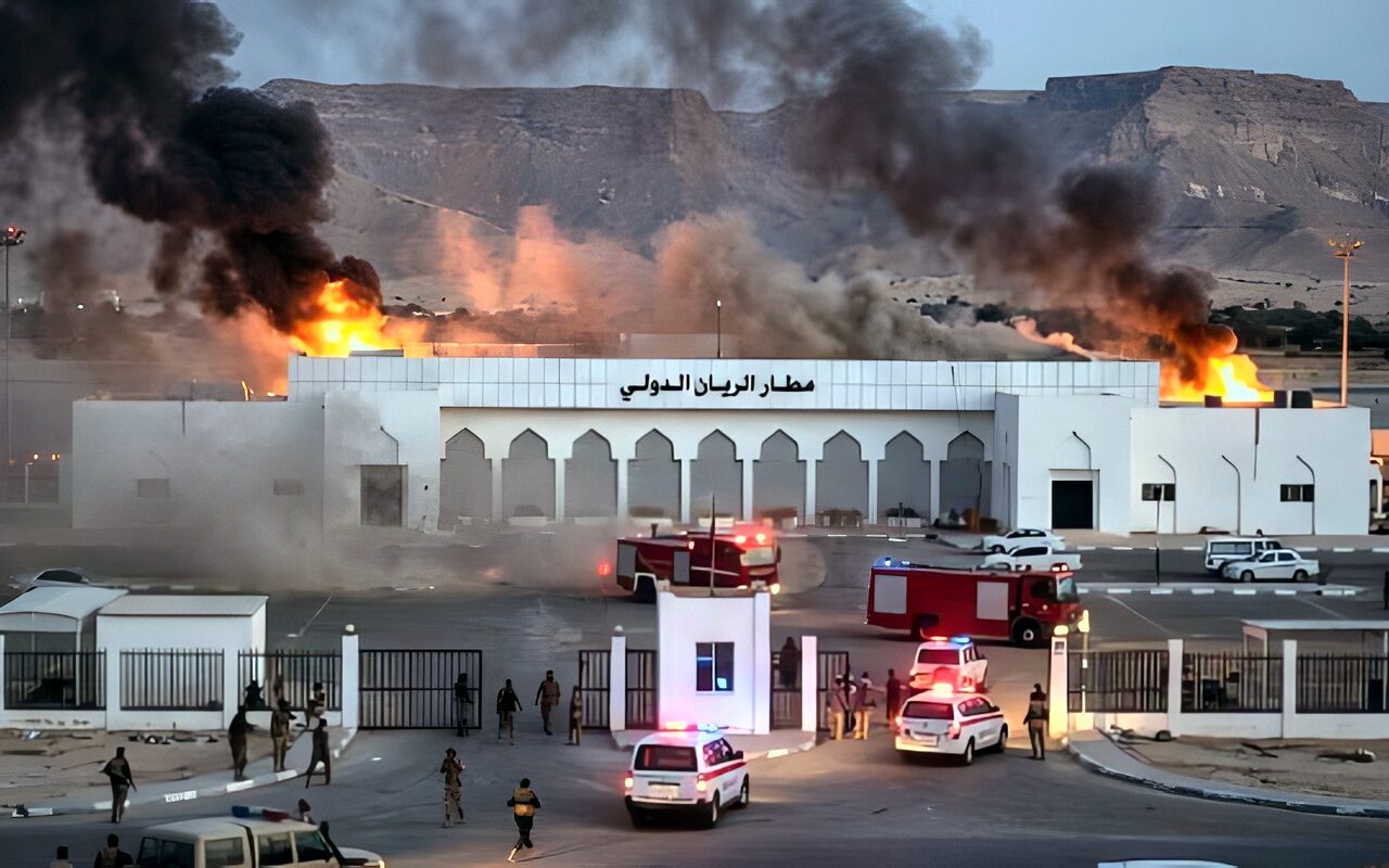 اليمن.. الفصائل اليمنية تقصف مطار الريان في مدينة المكلا