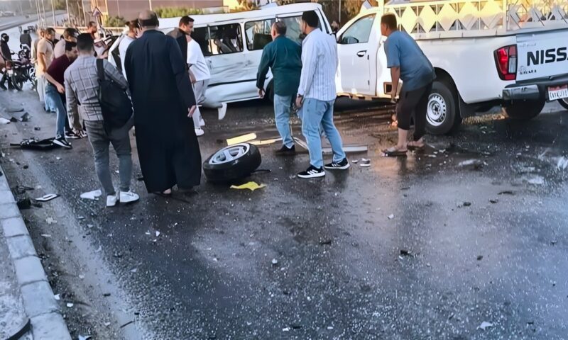 مصرع شخصين وإصابة 12 آخرين في 3 حوادث تصادم بحدائق أكتوبر والمعادي والمنصورة
