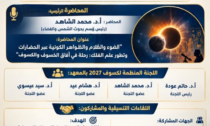 حدث عالمي بالأقصر.. البحوث الفلكي تستعد لاستقبال أطول كسوف كلي للشمس